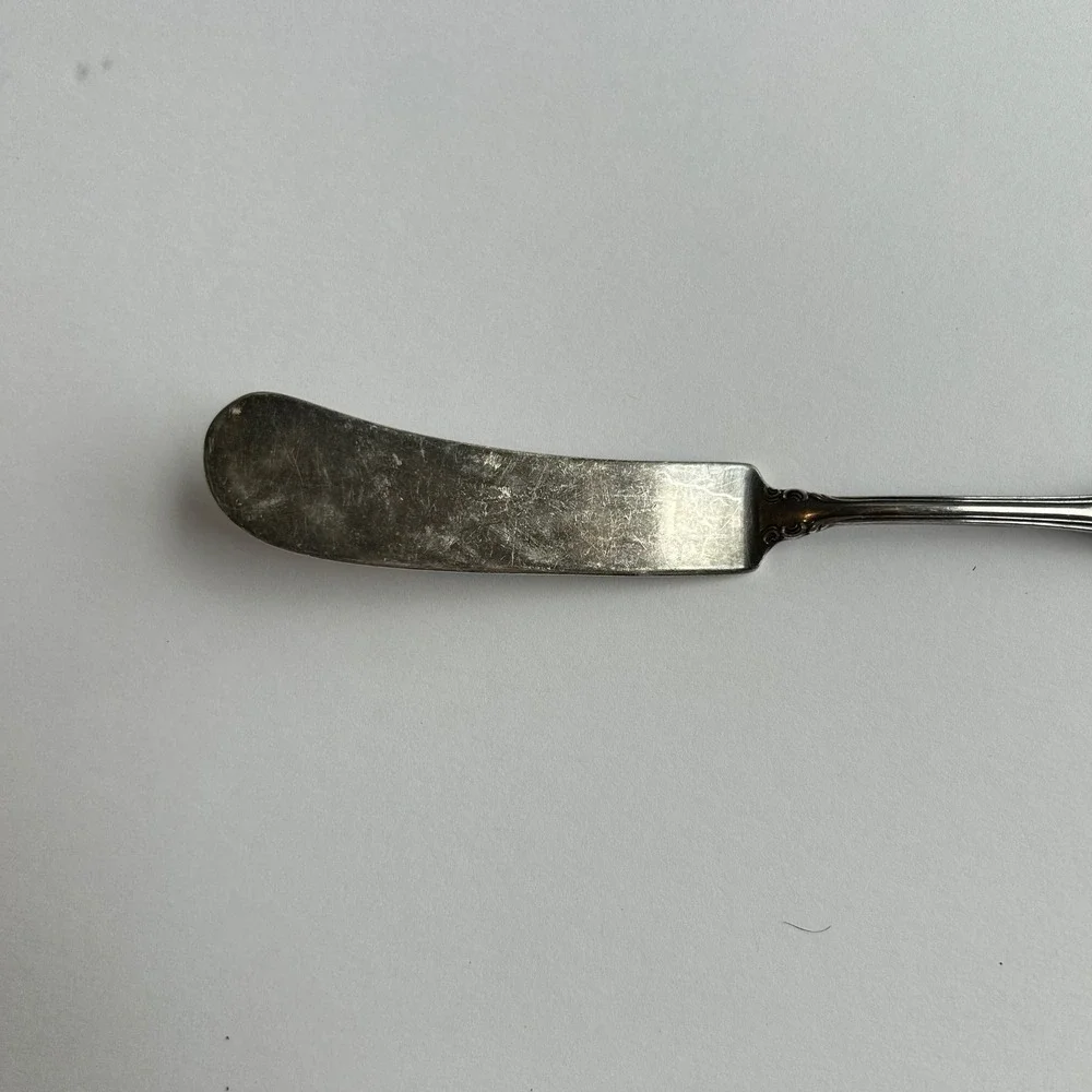International Silver Joan of Arc Master Butter Spreader Knife Sterling 7